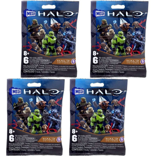 Mega Construx HALO Universe Series 2 Blind Bag Mini Figures Bundle of 4 CNC84 from Pappystoyshop.com