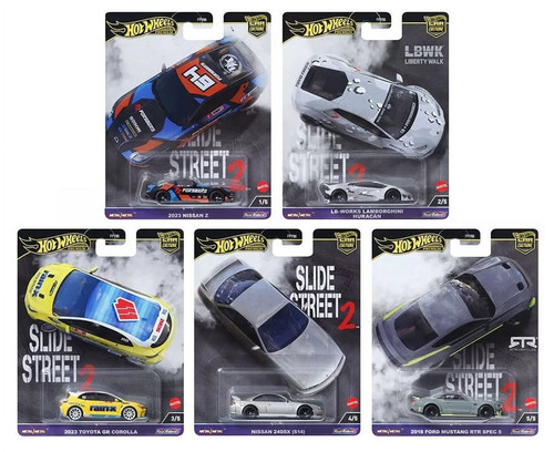 Hot Wheels 2024 Car Culture Slide Street 2 Bundle of 5 FPY86 959H FPY86-959H from Pappystoyshop.com