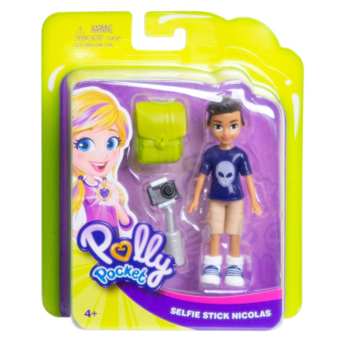 Polly Pocket Active Pose Doll Selfie Stick Nicholas FTP72 from Pappystoyshop.com