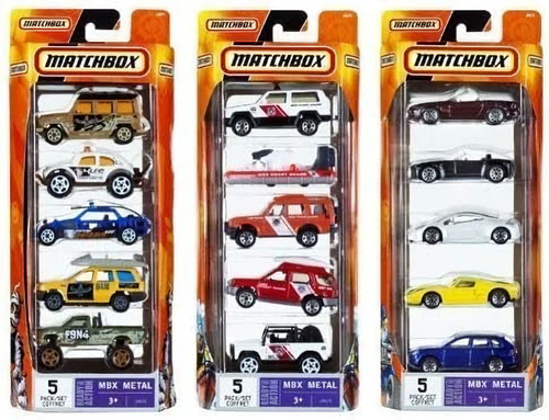 Matchbox 15-Vehicle Die Cast Bundle 3 Themed 5-Packs Styles Vary 2014 to Present from Pappystoyshop.com