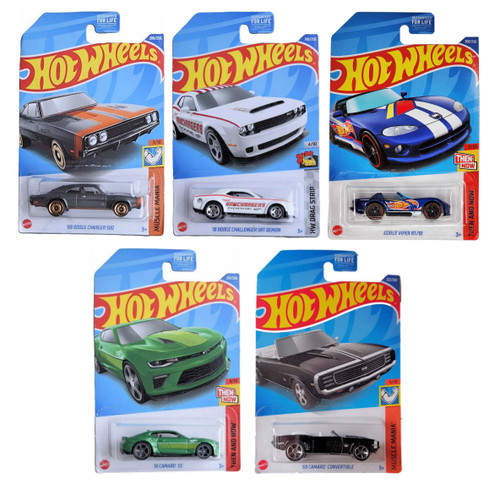 Hot Wheels 2022 Muscle Cars Bundle of 5 Limited Release L2593 L2593 from Pappystoyshop.com