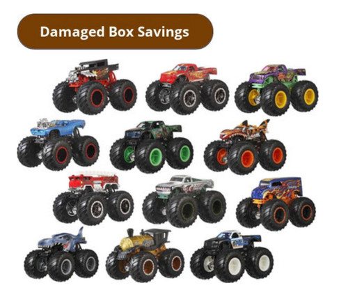 Hot Wheels Monster Trucks Ultimate Chaos! Exclusive Diecast Car 12-Pack DAMAGED PACKAGING GGC61 from Pappystoyshop.com