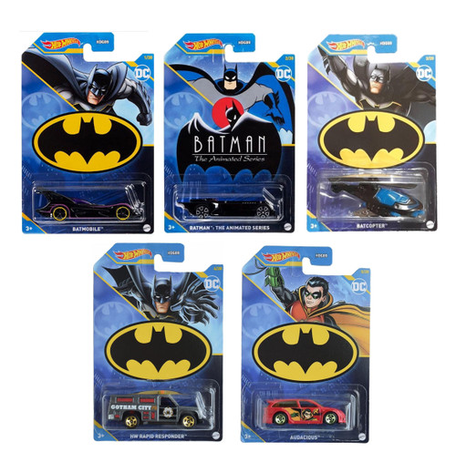 Hot Wheels Batman 2023 Batmobile Complete Bundle of 5 HDG89 956E HDG89-956E from Pappystoyshop.com