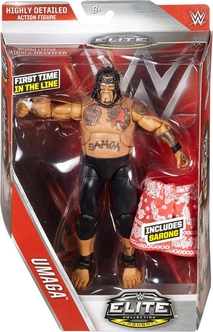 WWE Wrestling Elite Collection Umaga with Sarong Series 40 Figure DJX66 from Pappystoyshop.com