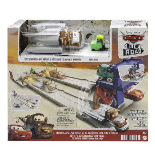 Disney Pixar Cars On The Road Salt Flats Super Speed Playset with 2 Cars HHW70 from Pappystoyshop.com