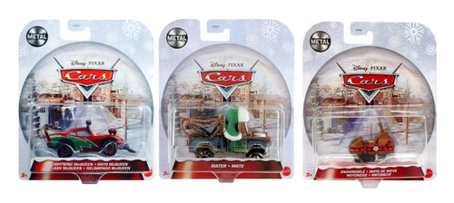 Disney Pixar Cars Holiday Christmas Winter Series Bundle of 3 Diecast Vehicles GYD55 from Pappystoyshop.com
