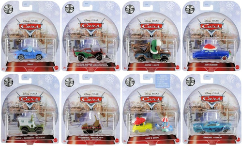 Disney Pixar Cars 2023 Holiday Winter Series Complete Bundle of 8 Vehicles GYD55-956A from Pappystoyshop.com