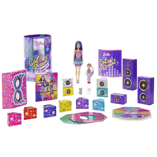 Barbie Color Reveal Surprise Party Set with Fashion Doll GXJ88 from Pappystoyshop.com