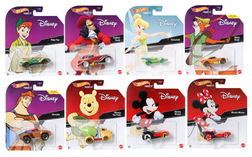 Hot Wheels Disney Character Cars 2022 Complete Bundle of 8 HDM87 956B in Case HDM87-956B from Pappystoyshop.com