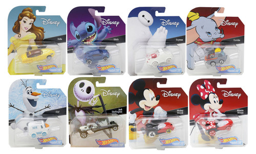 Hot Wheels Disney Character Cars Complete Bundle of 8 GCK28-999F GCK28-999F from Pappystoyshop.com