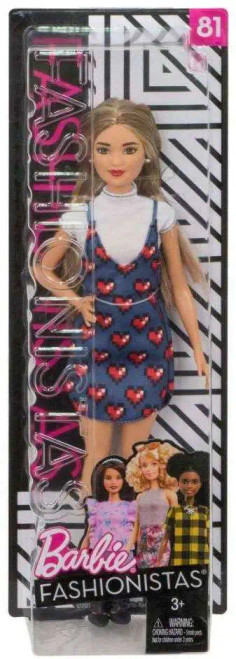 Barbie Fashionistas Doll Petite Wearing Heart Print Dress