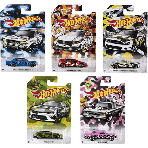 Hot Wheels 2019 Urban Camo Series Complete Set of 5 Hot Wheels 2019 Urban Camo Series Complete Set of 5
