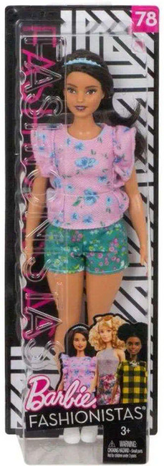 Barbie Fashionistas Doll Curvy Body Type Wearing Floral Frills FJF43 from Pappystoyshop.com