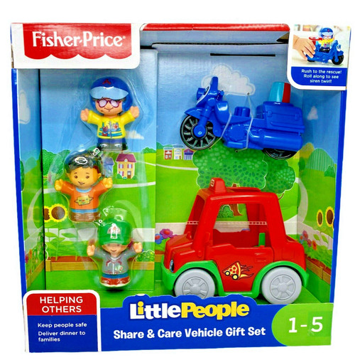 Fisher Price Little People Share & Care Gift Set with Police & Pizza GJT66 from Pappystoyshop.com