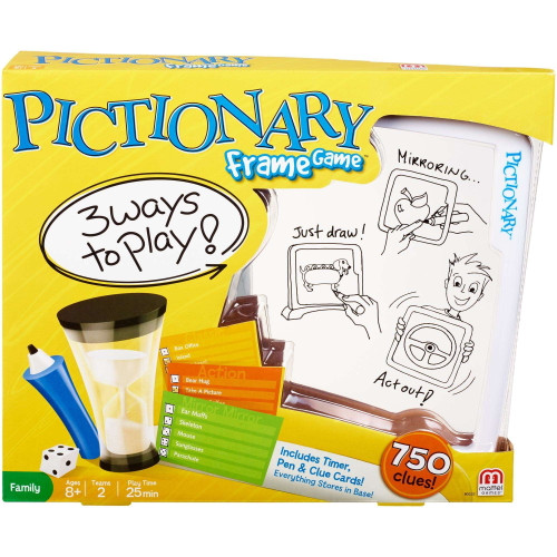 Pictionary Frame Game with 3 Ways to Play for 2 Teams