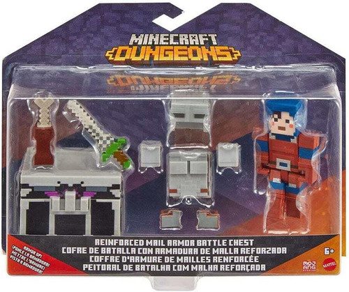Minecraft Dungeons Full Metal Armor Battle Chest Action Figure Minecraft Dungeons Full Metal Armor Battle Chest Action Figure