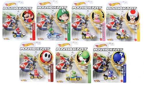 Hot Wheels Mario Kart 7 Character Cars Bundle GBG25-957L from Pappystoyshop.com