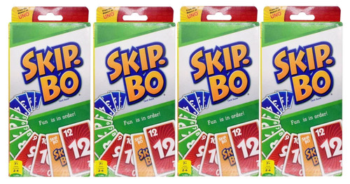 Skip Bo Card Game Pack of 4