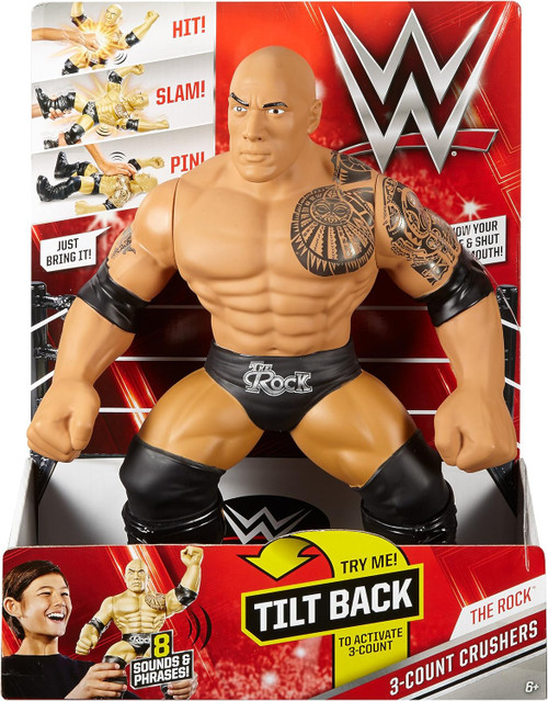 WWE Wrestling 3 Count Crushers The Rock Figure