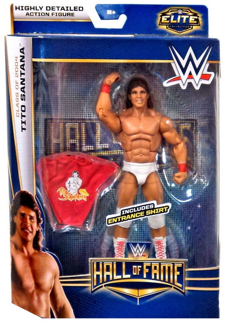 WWE Wrestling Elite Collection Hall of Fame Tito Santana w/Entrance Shirt Series 2 CMR70 from Pappystoyshop.com