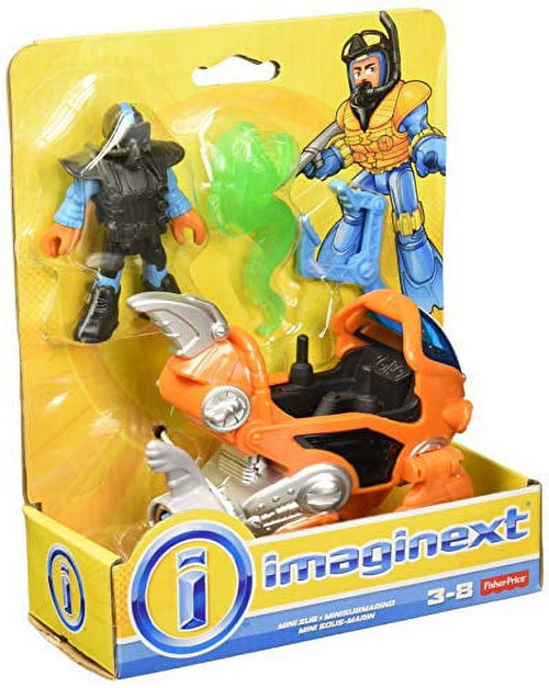 Imaginext Mini Sub With Diver & Eel Figure Set DFY06 from Pappystoyshop.com