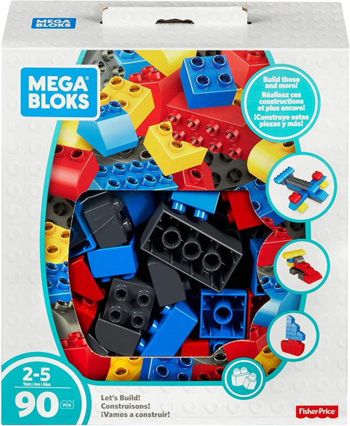 Mega Bloks Let's Build! Building Blocks Set 90 Pcs