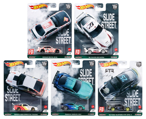 Hot Wheels Premium Car Culture 2021 Slide Street 957E Set of 5