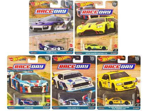 Hot Wheels Diecast Race Day 5 Car Set Car Culture Series
