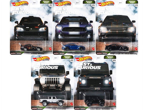Hot Wheels Premium Fast Furious Furious Fleet 5 Piece Set