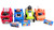 Fisher Price Little People Bundle of 4 with Fire Truck Tractor Car Truck