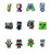 Minecraft Dungeons Series 24 Mini Figure Mystery Pack (Bundle of 3 Packs)