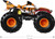 Hot Wheels Monster Trucks Tiger Shark 1:24 Scale Die-Cast