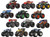 Hot Wheels Monster Trucks Ultimate Chaos! Exclusive Diecast Car 12-Pack