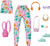 Barbie Fashion Pack Jurassic World Crop Top & Jogger Pants Dinosaur Print