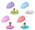 Disney Moana Ocean Shell Reveal Complete Bundle of 4 JJV38-956A JJV38-956A from Pappystoyshop.com