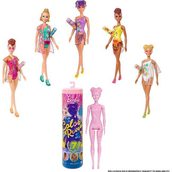 Barbie Color Reveal - Marble Doll Assorted Color - Set of 6