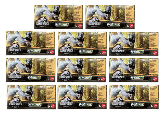 Jurassic World Minis Dinosaurs GWP38‑956D Complete 11‑Pack | 1.125” Scale Mini Dino Surprise Packs | Collectible Blind Bags – Mattel Ages 3+