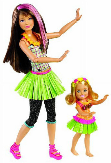 Barbie Sisters Skipper And Chelsea Hula Dancing Themed Pack