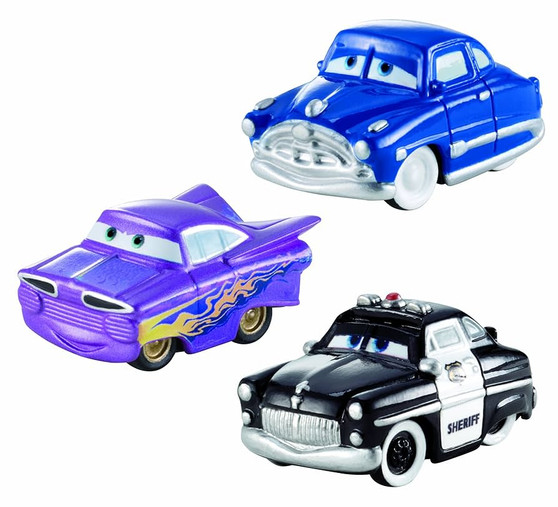 Disney Pixar Cars Micro Drifters Doc Hudson Sheriff & Ramone Mini Cars
