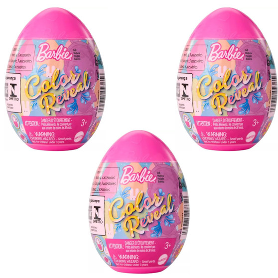 Barbie Color Reveal Easter Eggs HJX67 3 Random Colored Eggs
