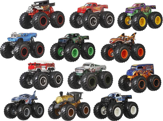 Hot Wheels Monster Trucks Ultimate Chaos! Exclusive Diecast Car 12-Pack
