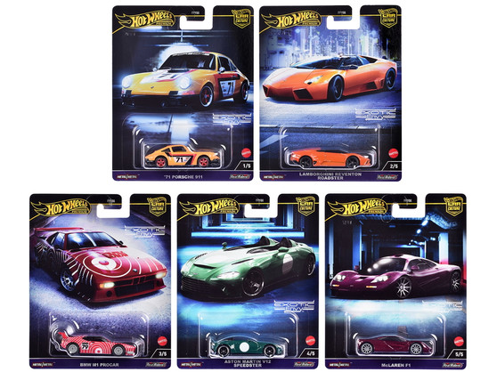 Hot Wheels "Exotic Envy" 5 piece Set "Car Culture" 2024 Series G Diecast Model Cars