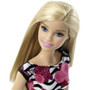 Barbie Pink-Tastic Doll, Rose Art On Black & White Stripes Dress