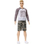 Barbie Ken Fashionistas Broad 8 Camo Comeback Fashion Doll Playset, 4 Pieces Included
