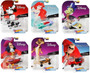 Hot Wheels Disney Pixar Character Cars Series 6, Set of 6 Collectible Die Cast Toy Cars Steamboat Willie, Ariel, Jiminy Cricket, Captain Hook, Timon & Mr. Incredible