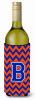 Monogram Letter Chevron Wine Bottle Hugger - CJ1044-BLITERK