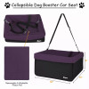 JESPET & GOOPAWS Dog Booster Seats for Cars, Portable Dog Car Seat Travel Carrier with Seat Belt for 24lbs Pets - S001305B001923P000005V005