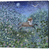 Fox in Moonlit Garden by Lucy Grossmith, Canvas Art