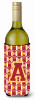 Monogram Letter Football Wine Bottle Hugger - CJ1070-ALITERK