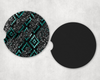 Aztec faux glitter|Car Coaster Set
